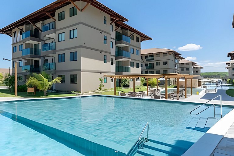 Flat Muro Alto Térreo Premium, Pé na Areia