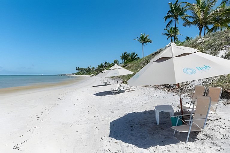 Flat Muro Alto Térreo Premium, Pé na Areia