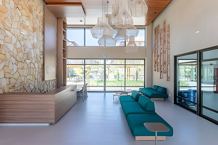 Flat Muro Alto Térreo Premium, Pé na Areia