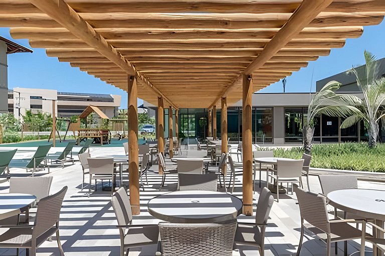 Flat Muro Alto Térreo Premium, Pé na Areia