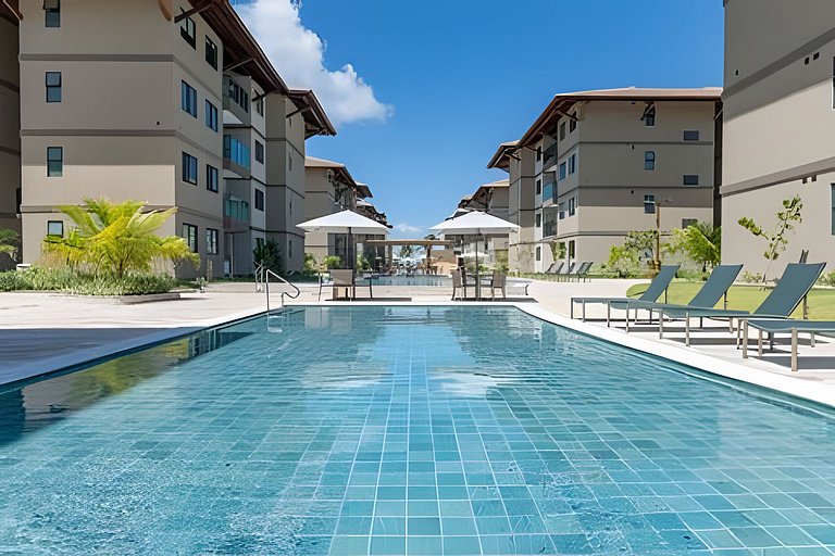 Flat Muro Alto Térreo Premium, Pé na Areia