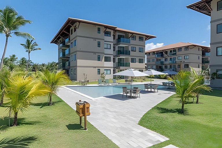 Flat Muro Alto Térreo Premium, Pé na Areia