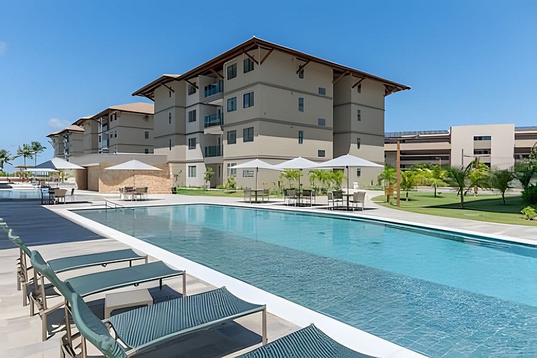 Flat Muro Alto Térreo Premium, Pé na Areia