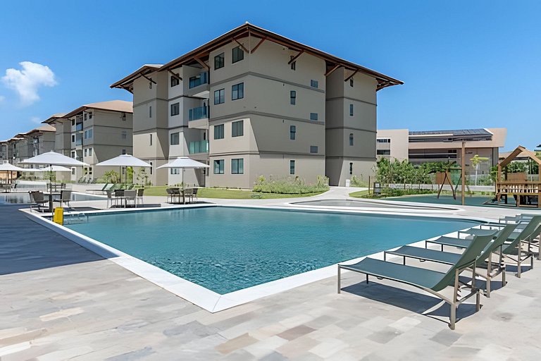 Flat Muro Alto Térreo Premium, Pé na Areia