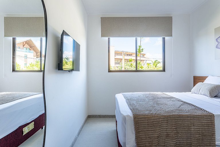 Flat Muro Alto Térreo Premium, Pé na Areia