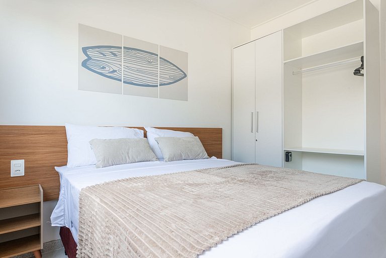 Flat Muro Alto Térreo Premium, Pé na Areia