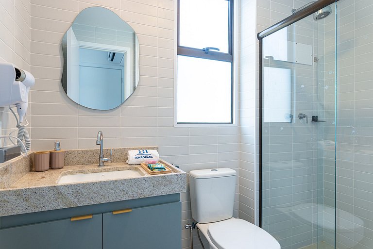 Flat Muro Alto Térreo Premium, Pé na Areia