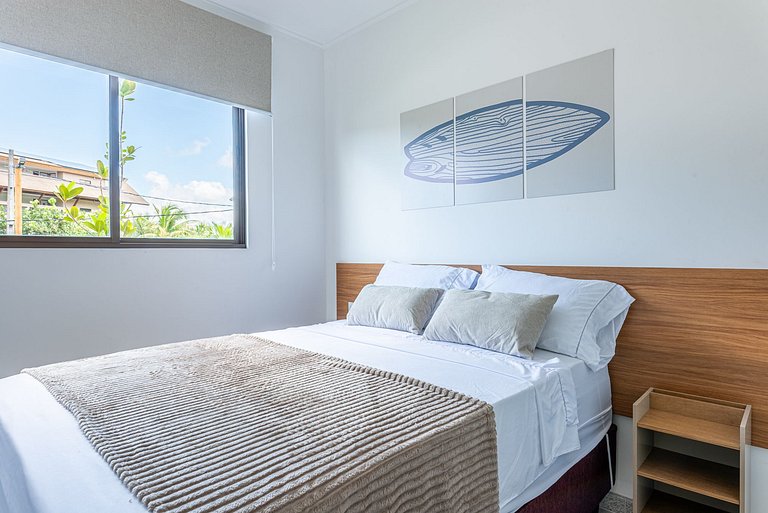 Flat Muro Alto Térreo Premium, Pé na Areia