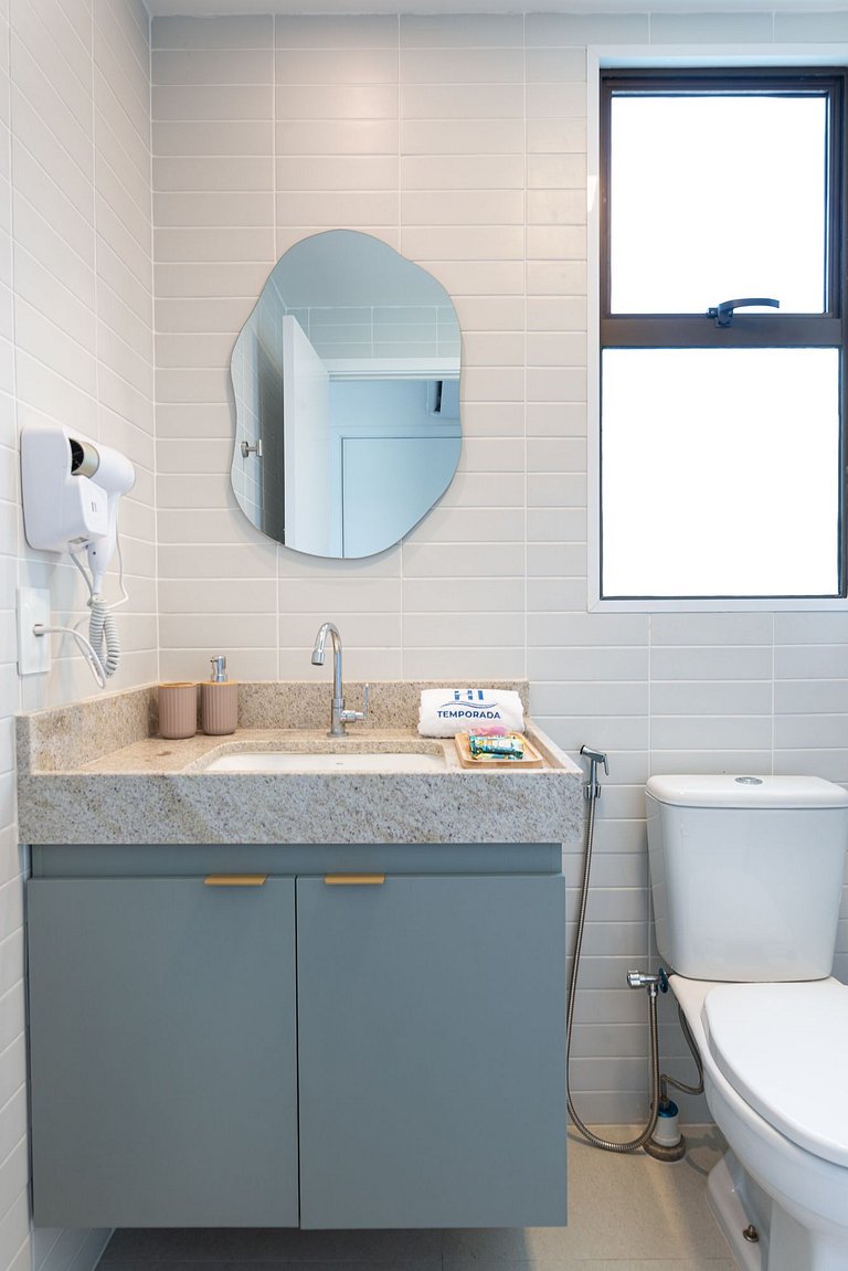 Flat Muro Alto Térreo Premium, Pé na Areia