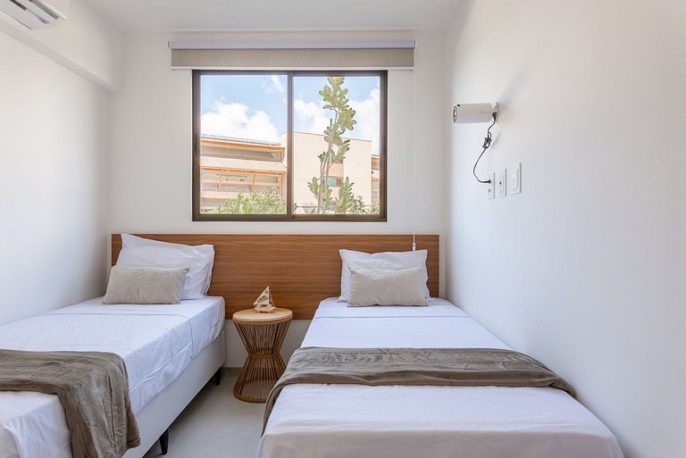 Flat Muro Alto Térreo Premium, Pé na Areia