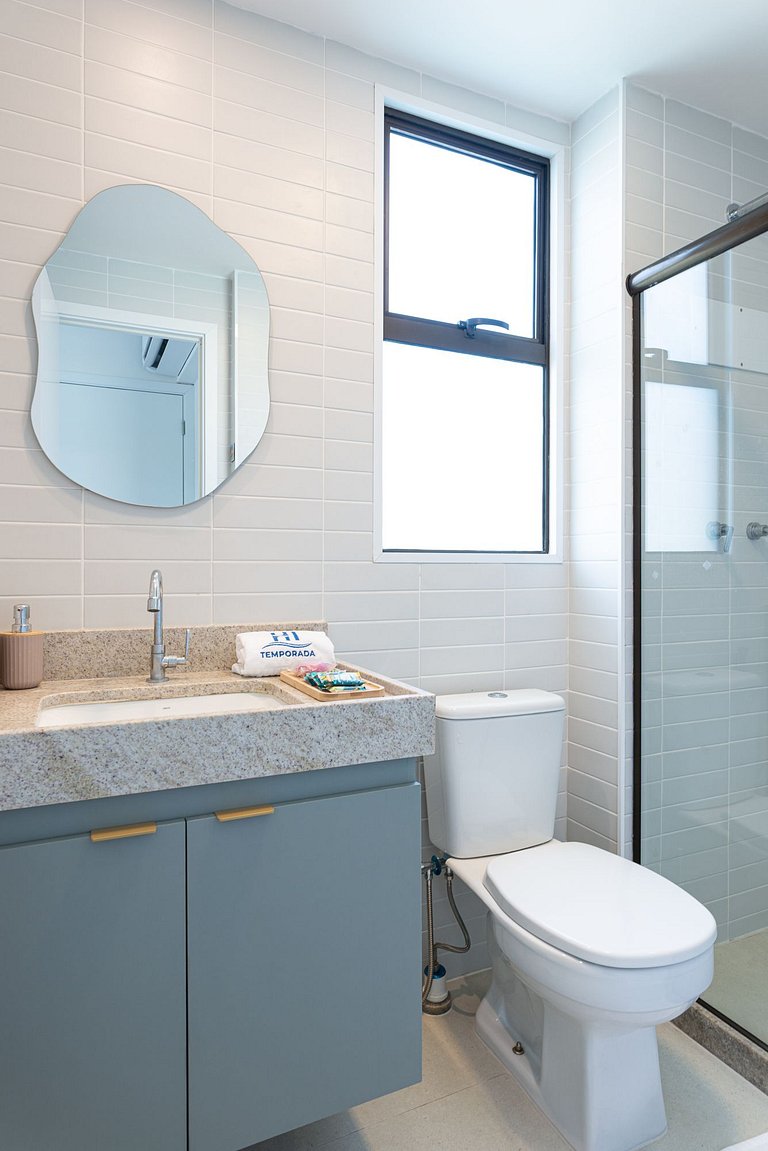 Flat Muro Alto Térreo Premium, Pé na Areia