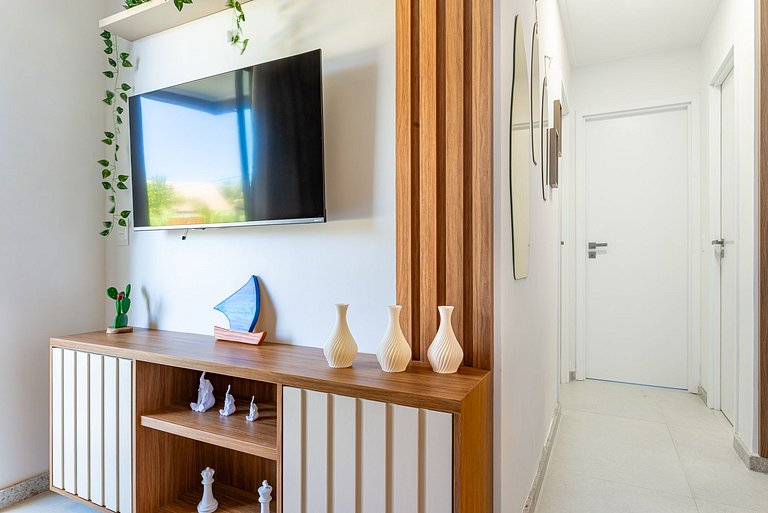 Flat Muro Alto Térreo Premium, Pé na Areia