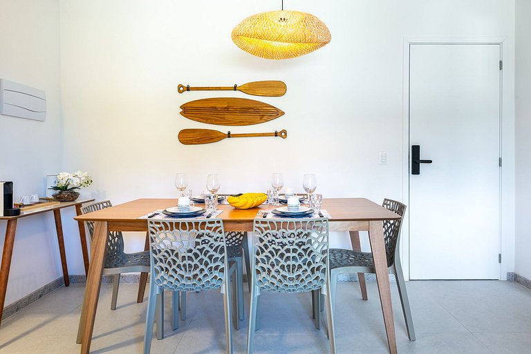 Flat Muro Alto Térreo Premium, Pé na Areia