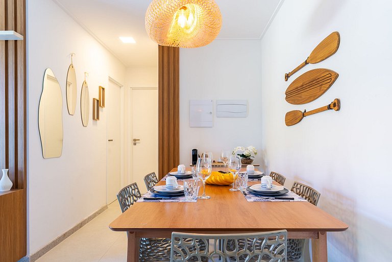 Flat Muro Alto Térreo Premium, Pé na Areia