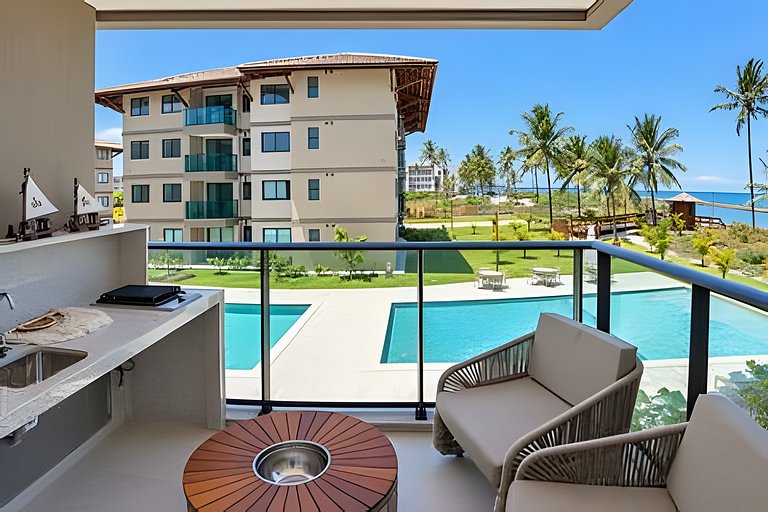 Flat Muro Alto, Vista Mar e Piscina, Pé na Areia
