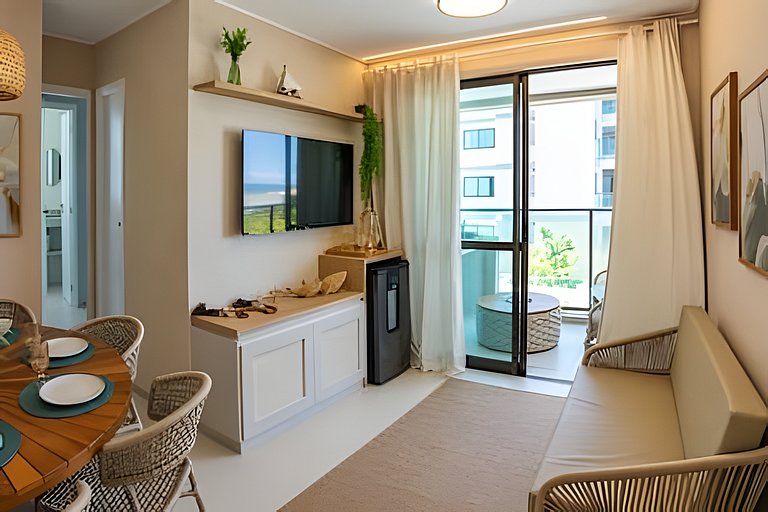 Flat Muro Alto, Vista Mar e Piscina, Pé na Areia